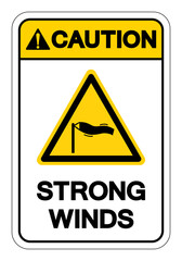 Caution Strong Winds Symbol Sign, Vector Illustration, Isolate On White Background Label. EPS10