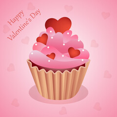 Valentine's Day card with bokeh background
