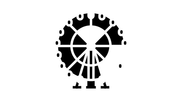 wheel ferris glyph icon animation