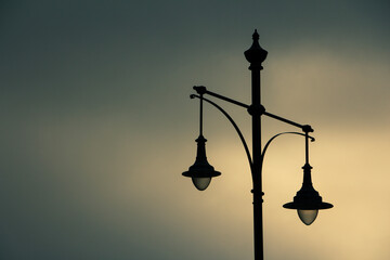 street lights, street lamps