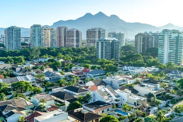 Foto op Plexiglas panorama of the city of Rio de Janeiro from a bird's eye view © edojob