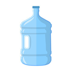 Plastic bottle for water illustration. Bottle shape isolated on white background. Consumption, packaging concept for banner design