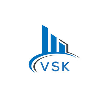 VSK letter logo. VSK blue image. VSK Monogram logo design for entrepreneur and business. VSK best icon.	
