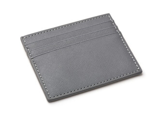 Empty gray plastic card holder