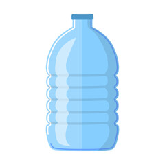 Plastic bottle for water vector illustration. Bottle shape isolated on white background. Consumption, packaging concept for banner design
