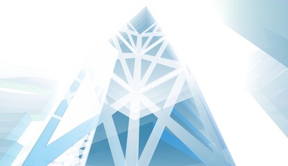 Abstract architectural rendering 3d illustration