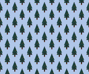 Obraz premium christmas trees pattern for holiday