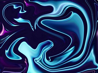 Glowing particles liquid dynamic flow. Trendy fluid cover design