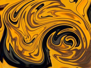 Glowing particles liquid dynamic flow. Trendy fluid cover design