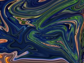 Glowing particles liquid dynamic flow. Trendy fluid cover design
