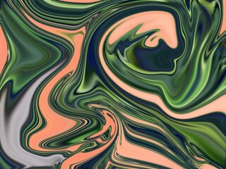 Glowing particles liquid dynamic flow. Trendy fluid cover design