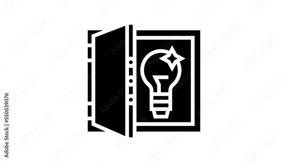 Aufkleber idea for resolve problem line icon animation