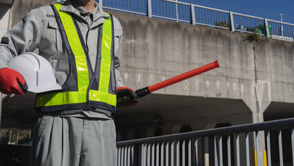 Fototapeta premium 建設業・警備員・ガードマン イメージ