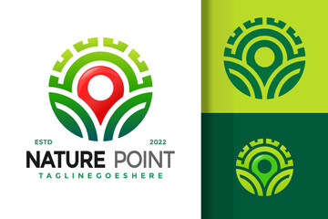 Nature Point Logo Design, brand identity logos vector, modern logo, Logo Designs Vector Illustration Template