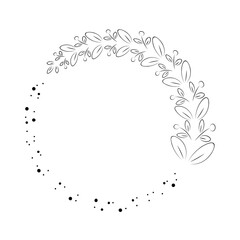 branches full of leaves hand drawn various patterns Suitable for decorating wedding cards, parties, parties, banners, logos.