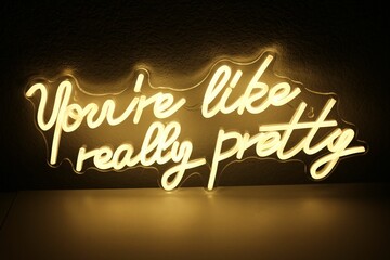 Neon sign with a text 