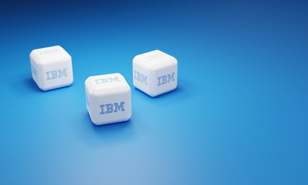 Melitopol, Ukraine - November 21, 2022: IBM logo icon isolated on color background. IBM is an American multinational technology and consulting corporation