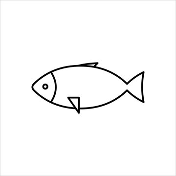fish line Isolated illustration icon