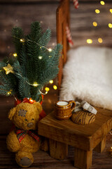 christmas cookies and candle