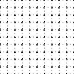 Square seamless background pattern from geometric shapes are different sizes and opacity. The pattern is evenly filled with black vote symbols. Vector illustration on white background