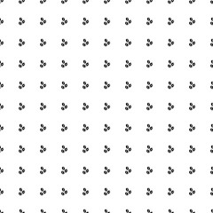 Square seamless background pattern from geometric shapes. The pattern is evenly filled with black coffee beans symbols. Vector illustration on white background