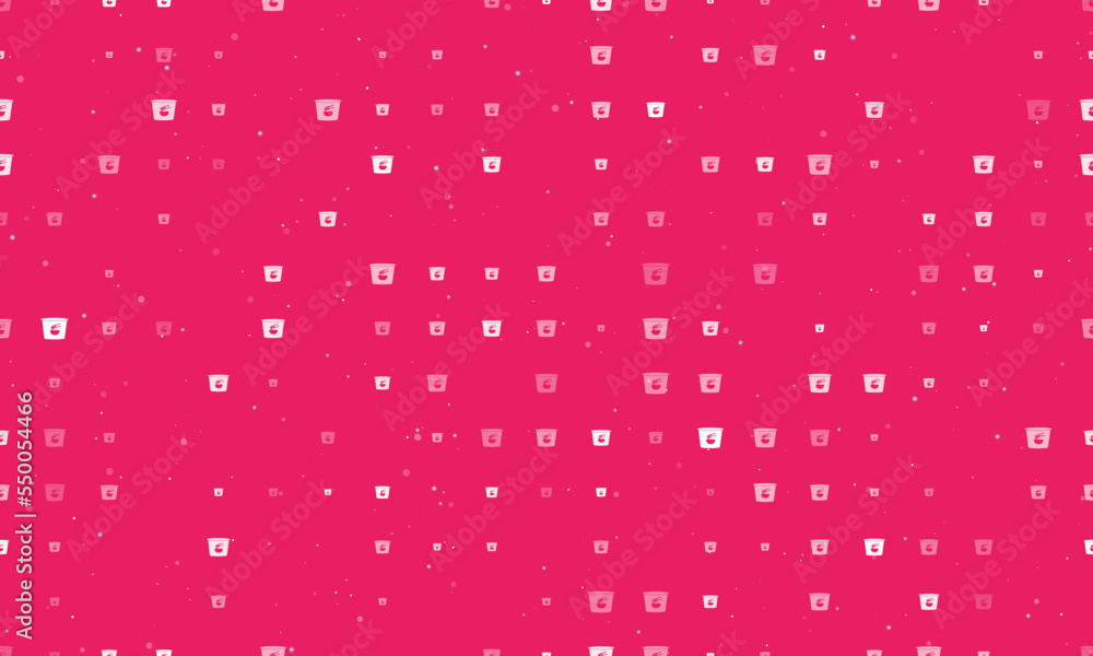 Aufkleber seamless background pattern of evenly spaced white instant noodles symbols of different sizes and op
