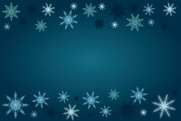 Christmas banner. Place for text. Snowflakes. High quality vector illustration.