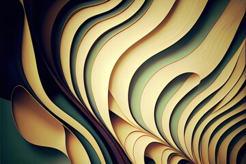 Abstract yellow background design. Abstract wavy lines wallpaper