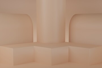 Realistic 3D podium background minimalist empty product placement for display scene presentation