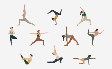Yoga vector in flat design