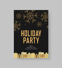 Vector illustration design for holiday party and happy new year party invitation flyer poster and greeting card template