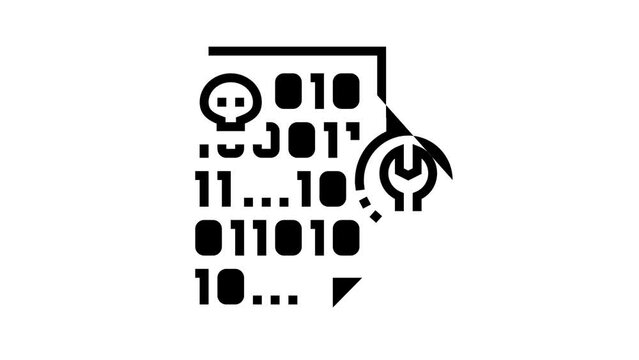 ransomware recovery services glyph icon animation
