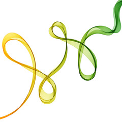 Obraz premium Abstract two color wave. Yellow-green wave pattern. Eps 10