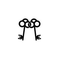  Key icon isolated on white background