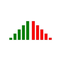  Positive and negative cart icon.