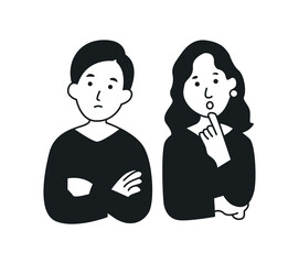 people illustration with expression