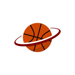 Basketball ball logo isolated on white background