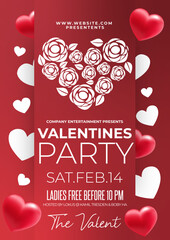 Valentines Party in Vector Template