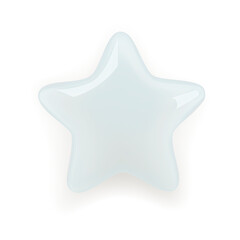 Realistic transparent glass star on a white background. Mesh gradients EPS10