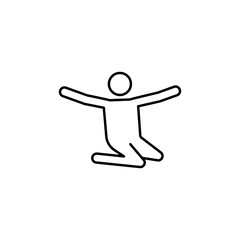 Football player icon illustration on white background