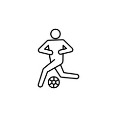 Football player icon illustration on white background