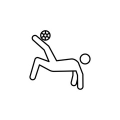 Football player icon illustration on white background