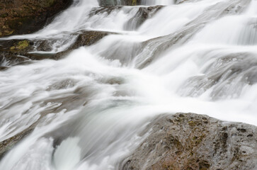 Ryuzu Falls in the Yugama River. Nikko National Park. Tochigi Prefecture. Japan.