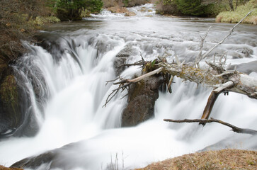 Ryuzu Falls in the Yugama River. Nikko National Park. Tochigi Prefecture. Japan.