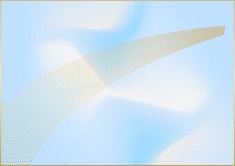 Abstract luxury background with blue and gold wave curve line shapes