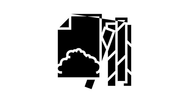 tobacco paper for make cigarette line icon animation