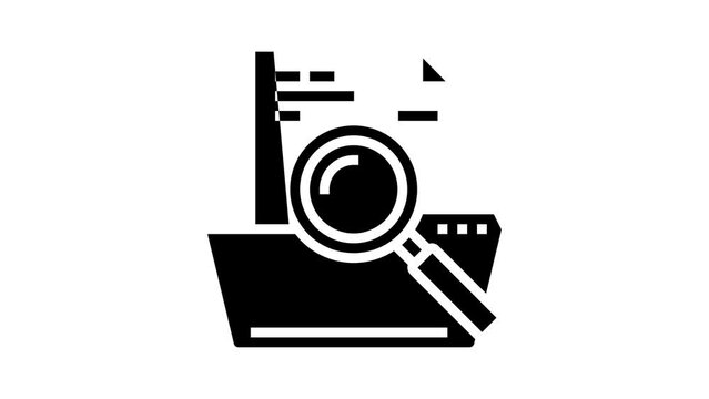 search folder glyph icon animation