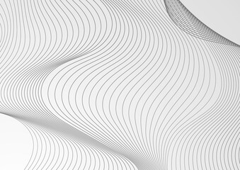 Abstract white gray background. Modern abstract line pattern (wave curves) in premium color. Luxury white stripe vector layout for business background, certificate, brochure template