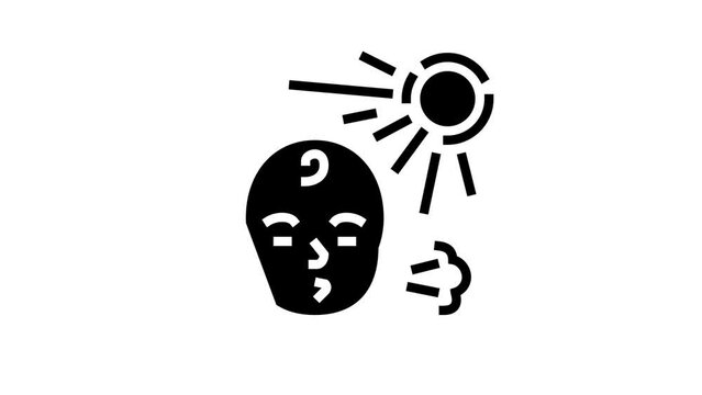 photic sneeze reflex glyph icon animation
