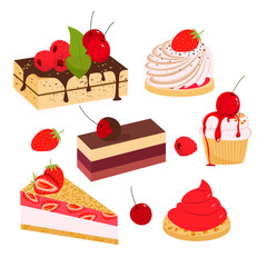 set of cakes